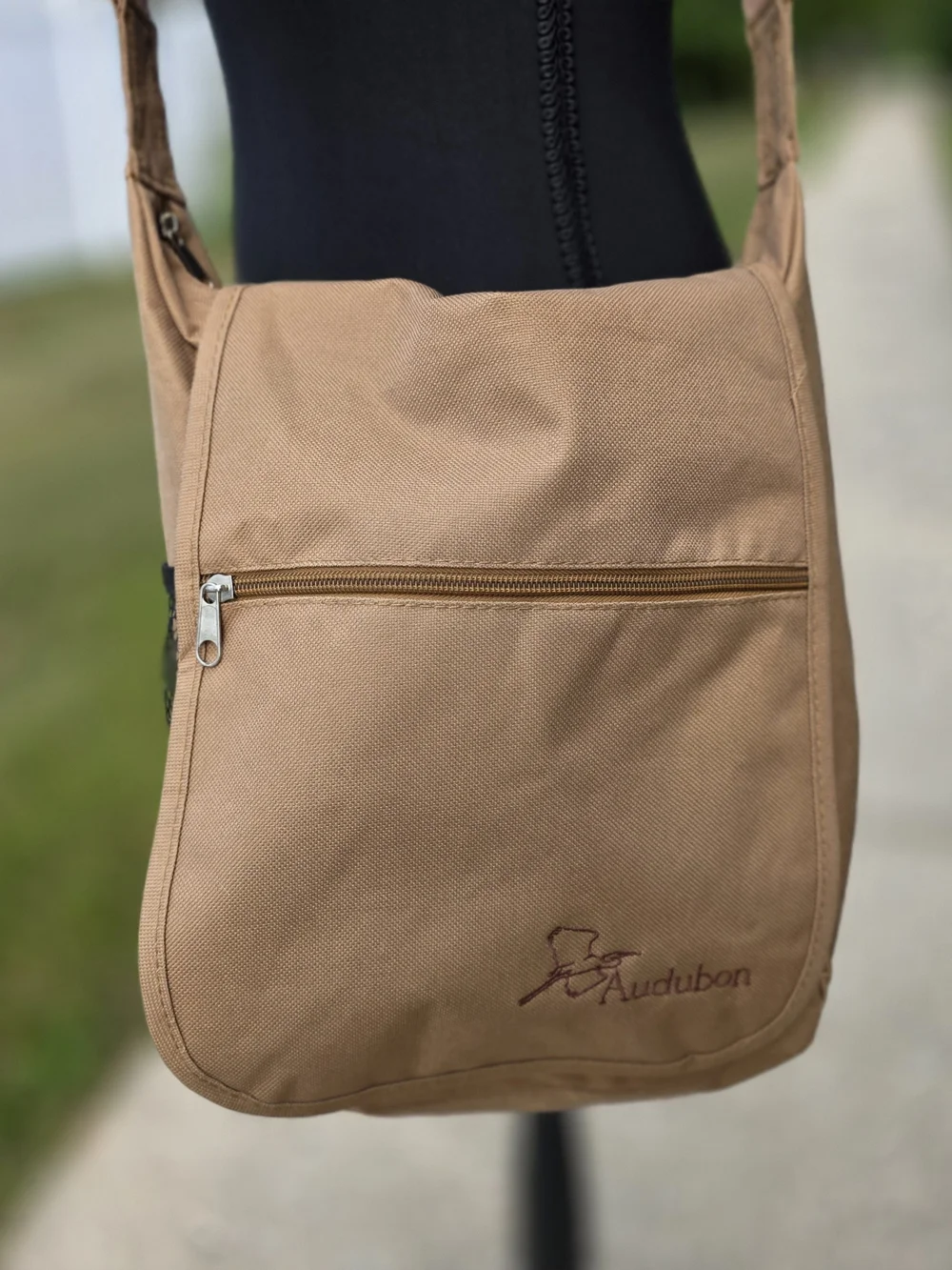 Audubon Birding Field Messenger Crossbody Bag Tan Brown Outdoor